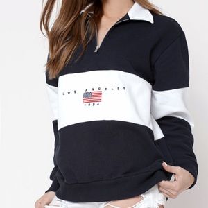 John Galt Los Angeles half zip sweatshirt